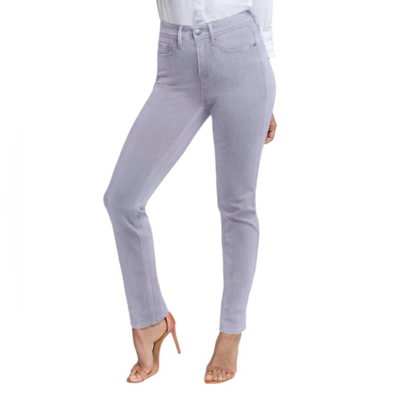 NYDJ Curves 360 Slim Straight Ankle Jeans with Side Slits, in Mineral | Sz. 8 🆕 - Picture 1 of 8